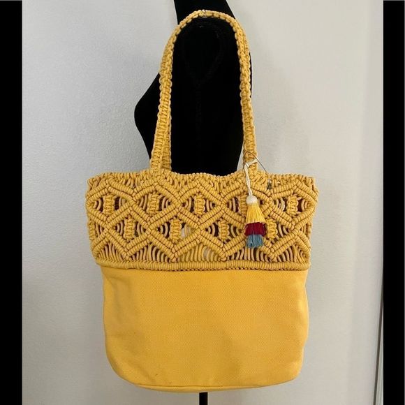 NWT Nanette Lepore Almafi Macrame Handbag - Picture 1 of 7